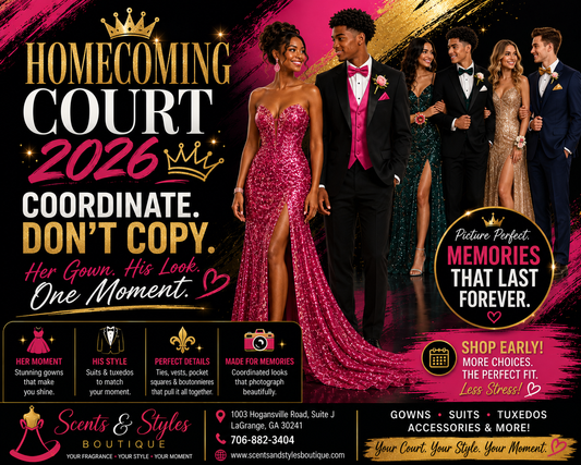 Homecoming Court 2026: How to Coordinate Your Gown & Escort’s Look 👑