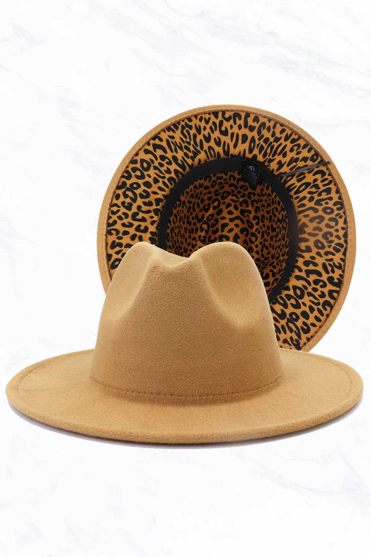 Leopard Bottom Fedora