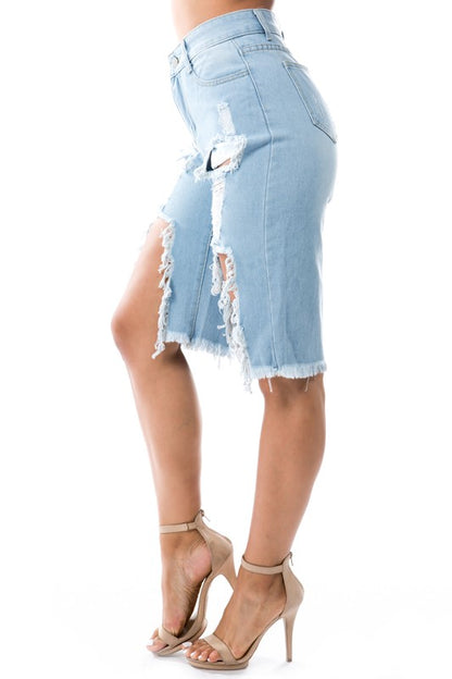 The Cutout Denim Shorts