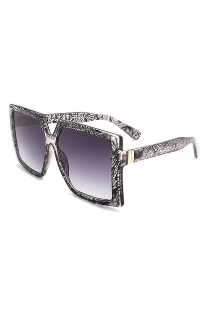 Women Square Retro Oversize Fashion Sunglasses