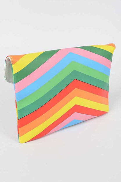 Multi Color Envelope Clutch Bag