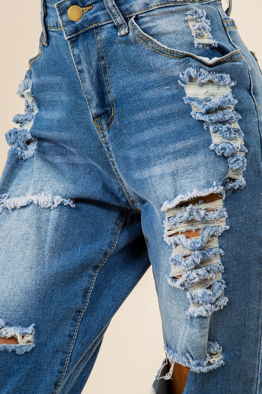 DENIM JEANS MULTI CUT