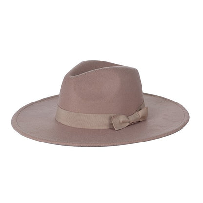 WIDE BRIM RIBBON FEDROA HAT