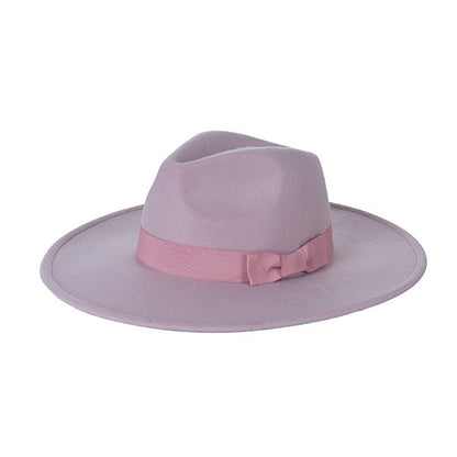 WIDE BRIM RIBBON FEDROA HAT