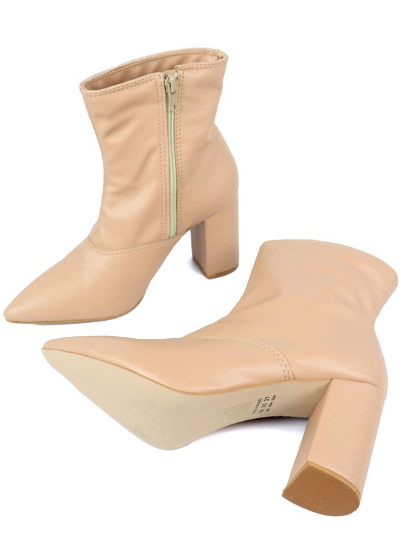 Pointed Toe Bootie with a Block Heel