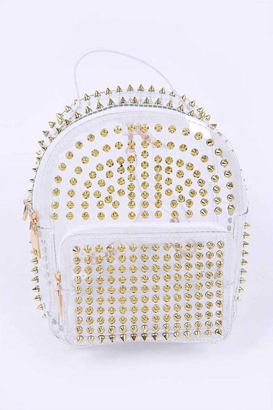 Clear Studded Iconic Backpack