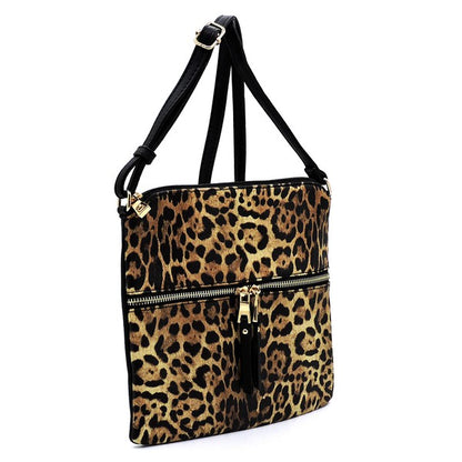 Leopard Zip Crossbody Bag