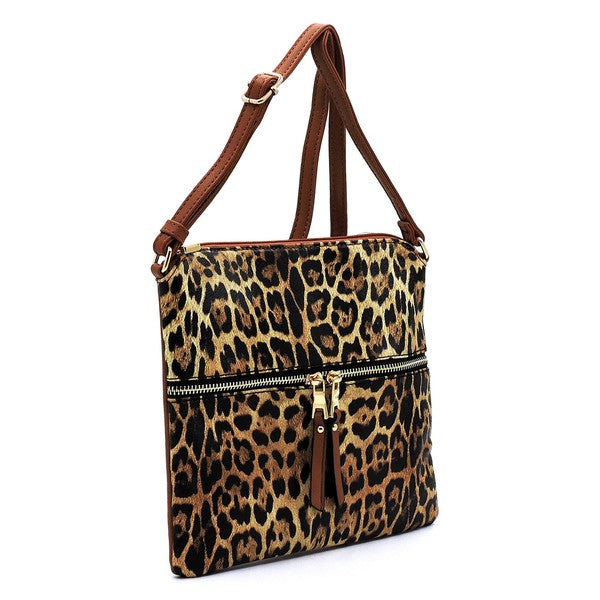 Leopard Zip Crossbody Bag