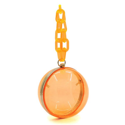 Acrylic Chain Handle See Thru Ball Crossbody Bag