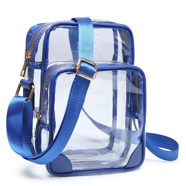 Clear Multi Compartment Crossbody Bag