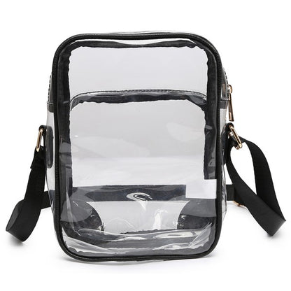 Clear Multi Compartment Crossbody Bag