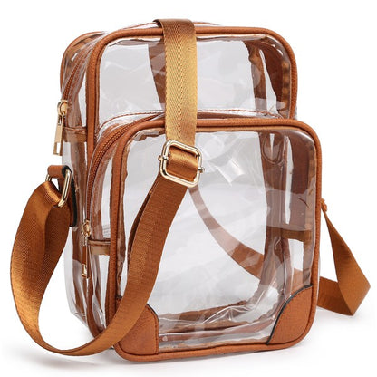 Clear Multi Compartment Crossbody Bag