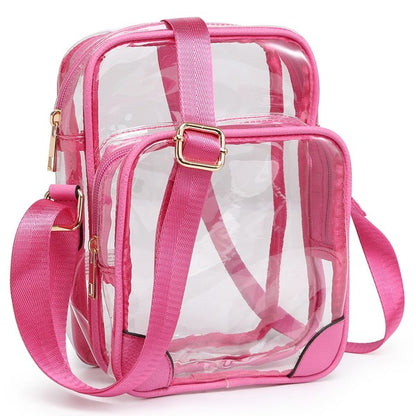 Clear Multi Compartment Crossbody Bag