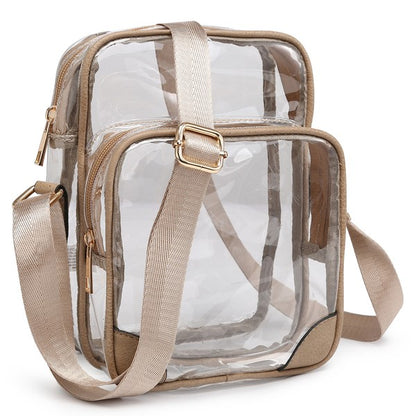 Clear Multi Compartment Crossbody Bag