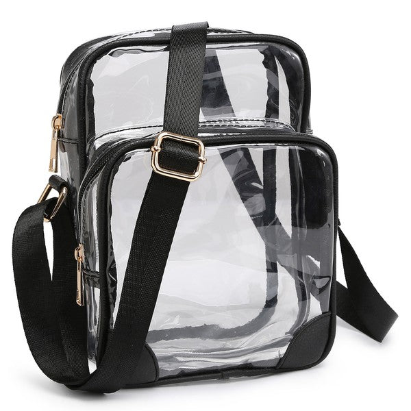 Clear Multi Compartment Crossbody Bag