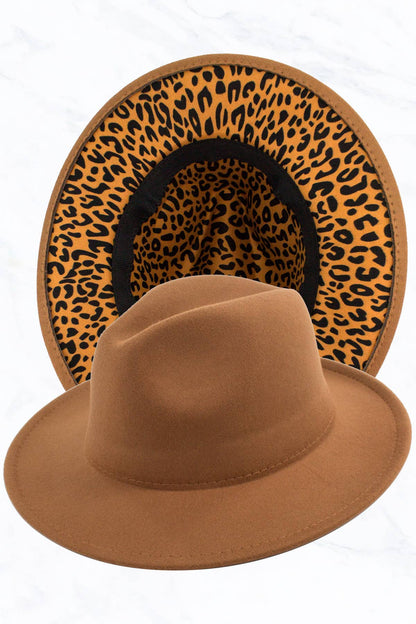Leopard Bottom Fedora