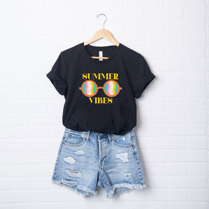 Summer Vibes Sunglasses Short Sleeve Graphic Tee