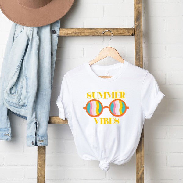 Summer Vibes Sunglasses Short Sleeve Graphic Tee