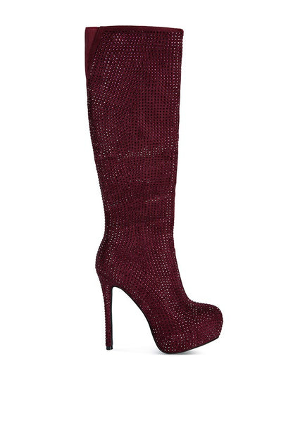 Nebula Diamante Stiletto Calf Boots