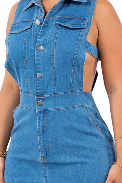 SEXY DENIM JUMPSUIT