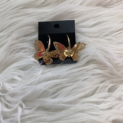 Gold butterfly earrings