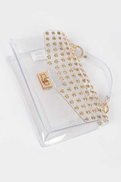 Studded Iconic Clear Swing Bag