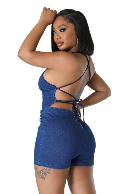 DENIM ROMPER