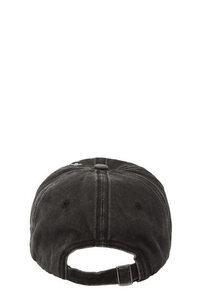 Vintage Denim Ripped Baseball Cap