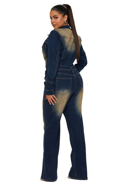 WOMEN DENIM SEXY JUMPSUIT