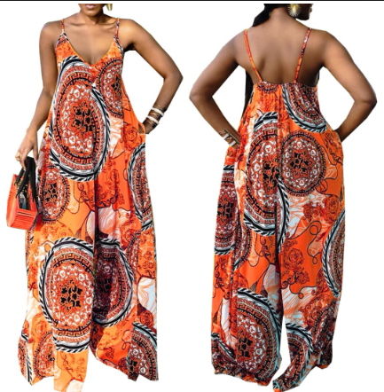 Luxurious Printed wide leg jumpsuit