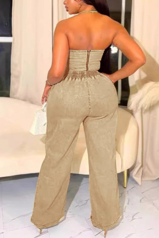 Sweetheart Bustier Wide Leg 2pc Set
