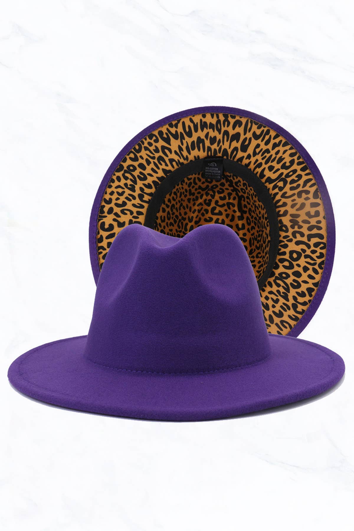Leopard Bottom Fedora