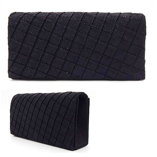 Glitter Quilted Pattern Evening Clutch BAG