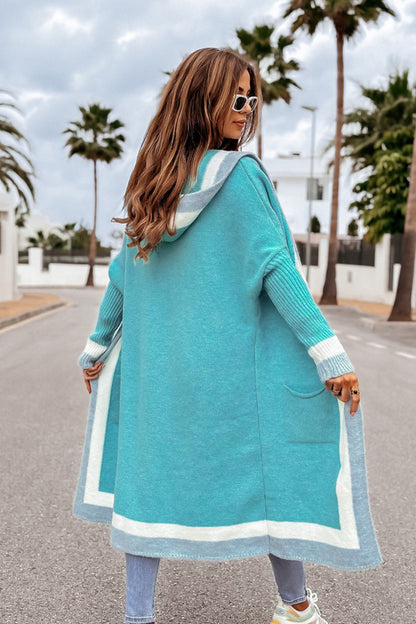 Long Sleeve Hooded Cardigan