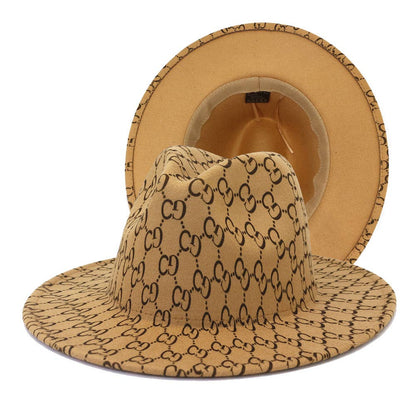 British Style New Fashion Flat Brimmed Jazz Hat
