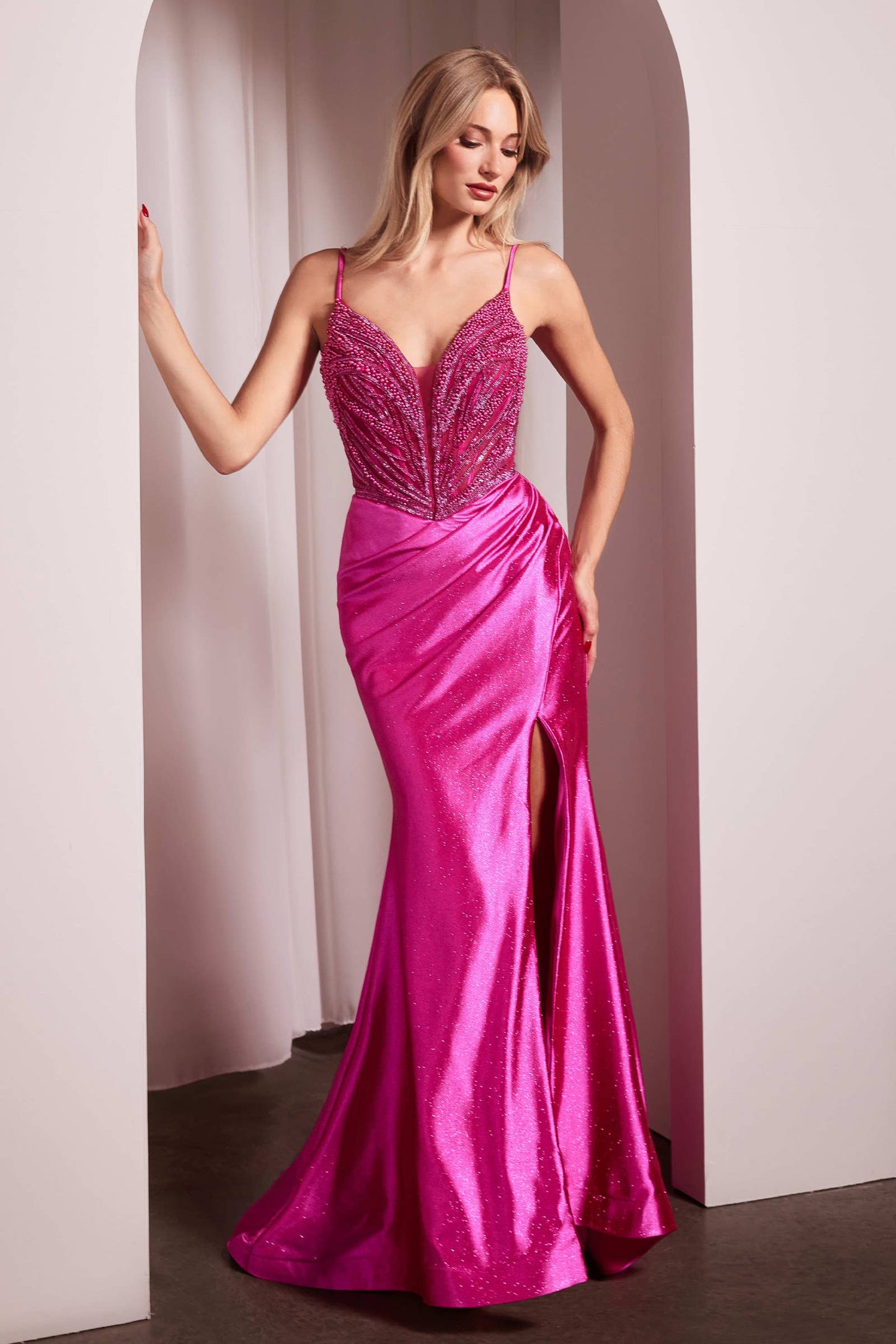 Ladivine CC0238 Embellished Fitted Dress