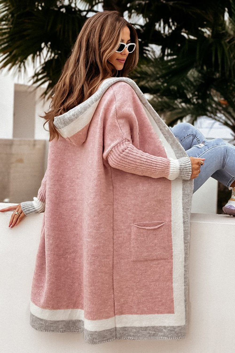 Long Sleeve Hooded Cardigan