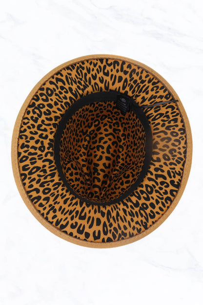Leopard Bottom Fedora