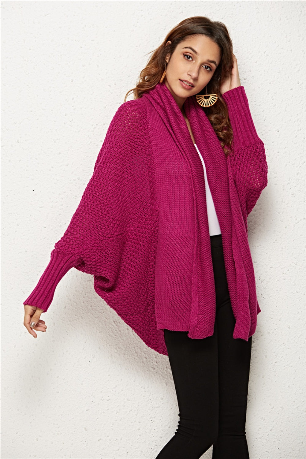 Angel Wings Open Front Batwing Sleeve Cardigan