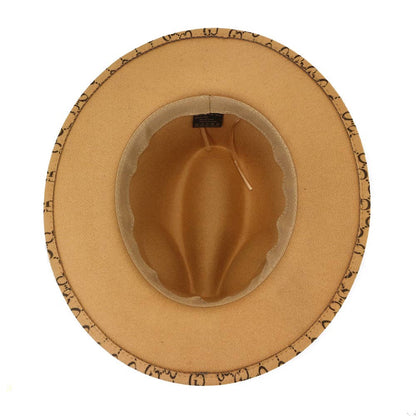 British Style New Fashion Flat Brimmed Jazz Hat