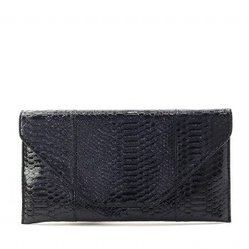 Faux Snake Envelope Clutch Handbag