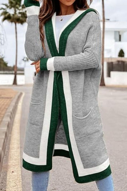 Long Sleeve Hooded Cardigan