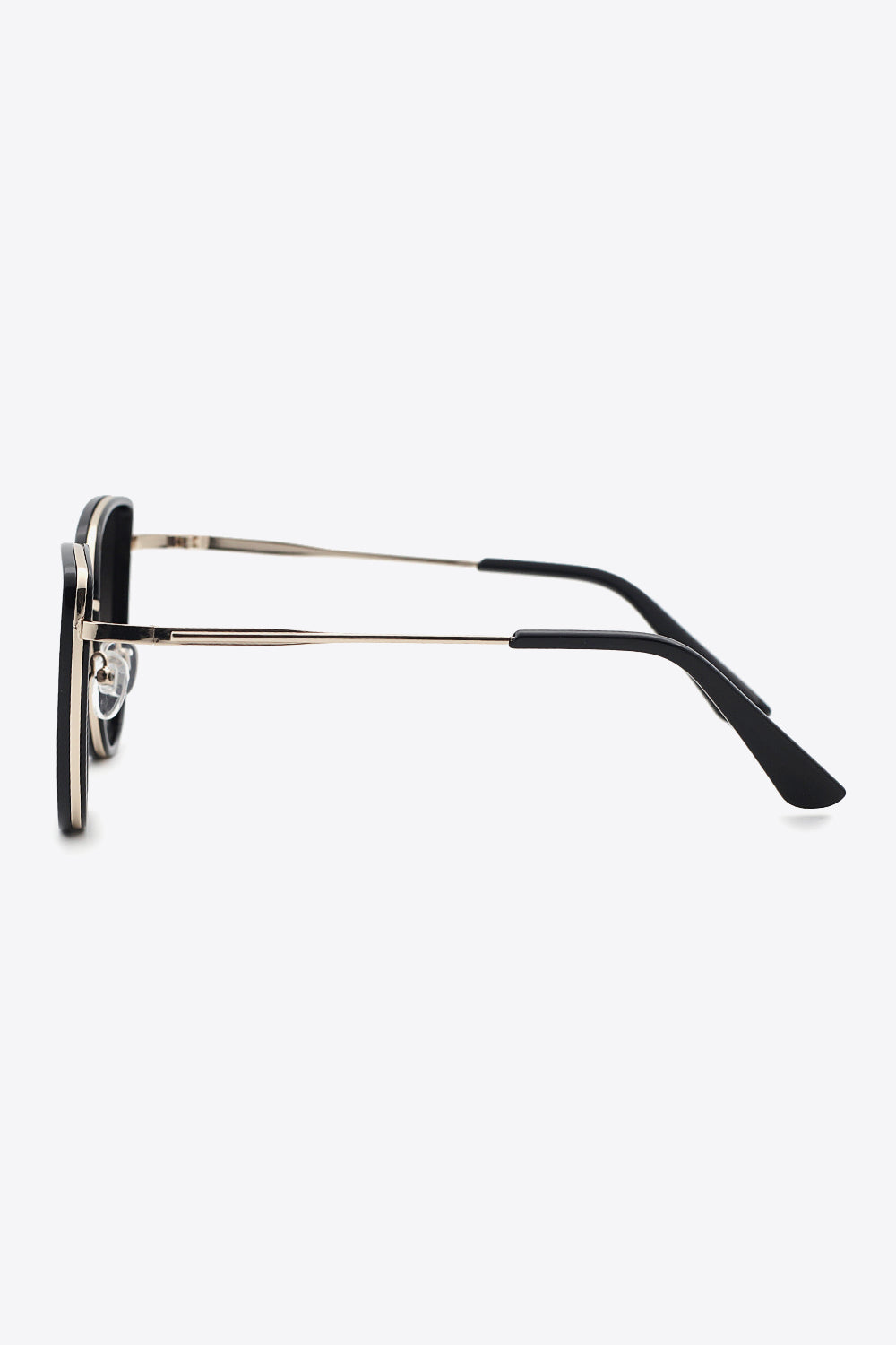 Full Rim Metal-Plastic Hybrid Frame Sunglasses