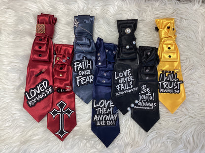 Pretty Patched Knot Tie