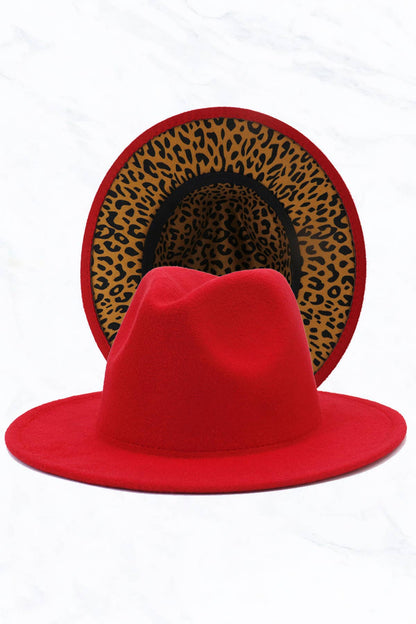 Leopard Bottom Fedora