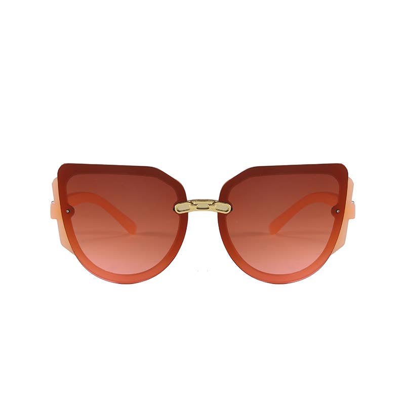 Trendy Frame With Gold Decor Arm Sunglasses 3225