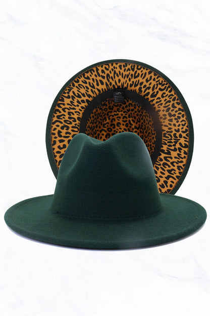 Leopard Bottom Fedora