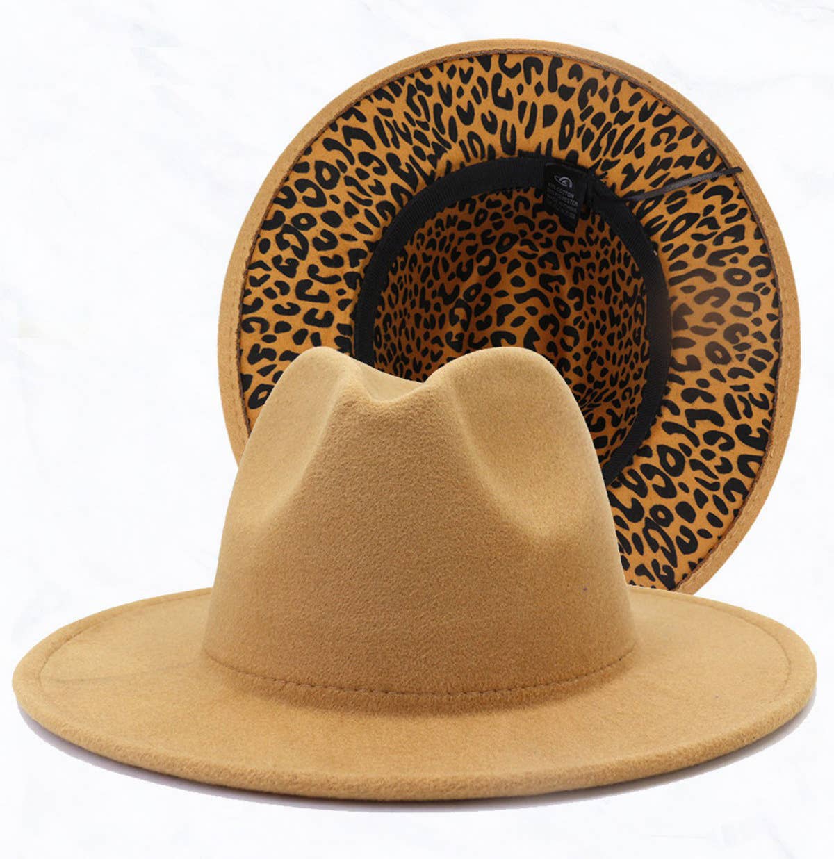 Leopard Bottom Fedora