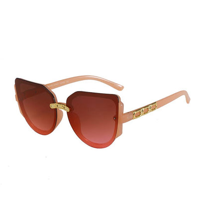 Trendy Frame With Gold Decor Arm Sunglasses 3225