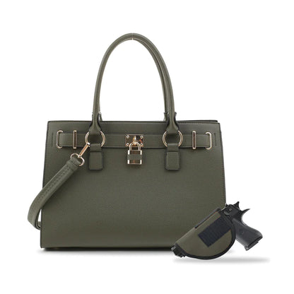 DINA CONCEALED CARRY LOCK AND KEY SATCHEL